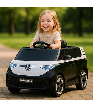 Volkswagen ID Buzzz, negro, 12 V 7 Ah, RC, cuero, neumáticos de goma, 1-4 AÑOS - INDA1212-LI-HL718